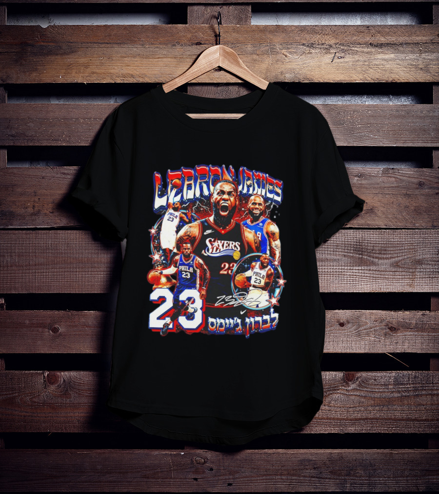 LeBron James 23 Philadelphia Sixers Basketball 76ers Nike NBA T-Shirt