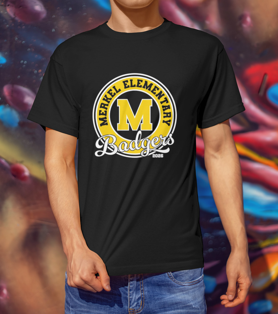 Merkel Elementary Badgers Class Of 2026 M Circle T-Shirt
