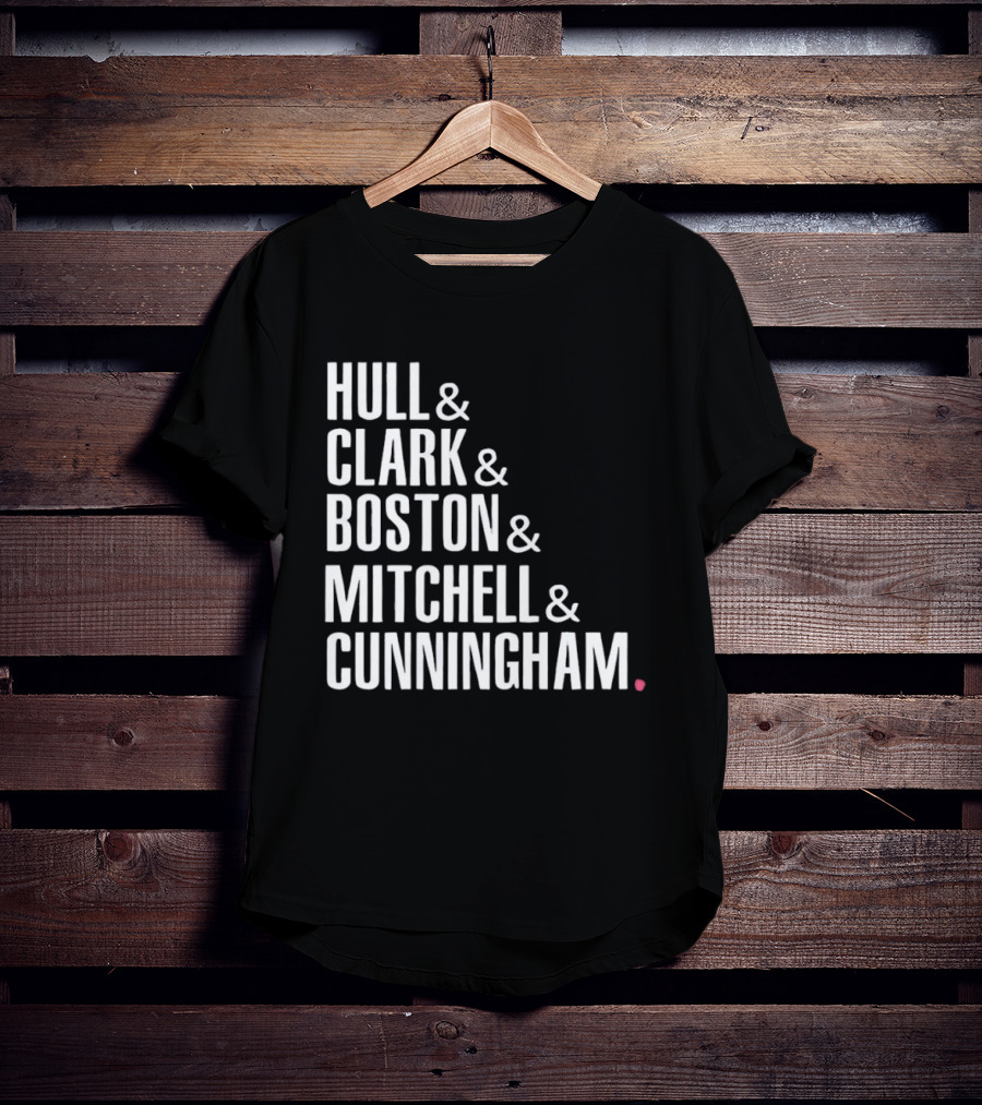 Hull Clark Boston Mitchell Cunningham Indiana Fever WNBA Basketball 2026 T-Shirt