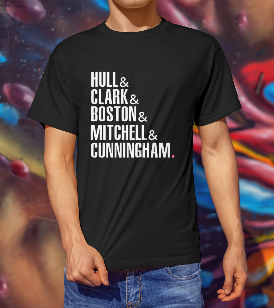 Hull Clark Boston Mitchell Cunningham Indiana Fever WNBA Basketball 2026 T-Shirt