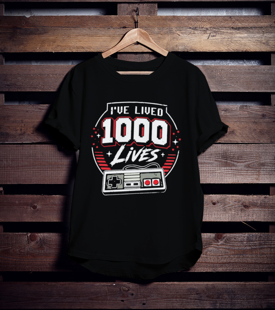 I've Lived 1000 Lives Retro Gaming Controller T-Shirt