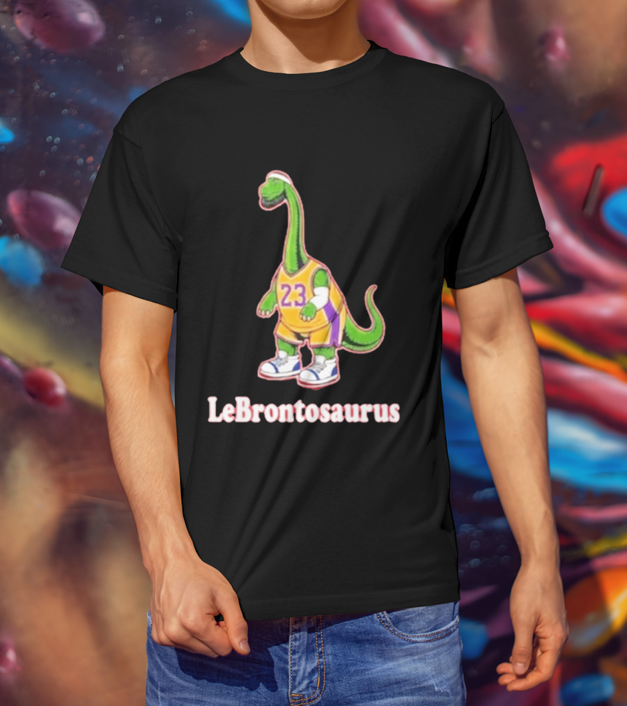 LeBrontosaurus Dinosaur Wearing Jersey 23 Basketball T-Shirt