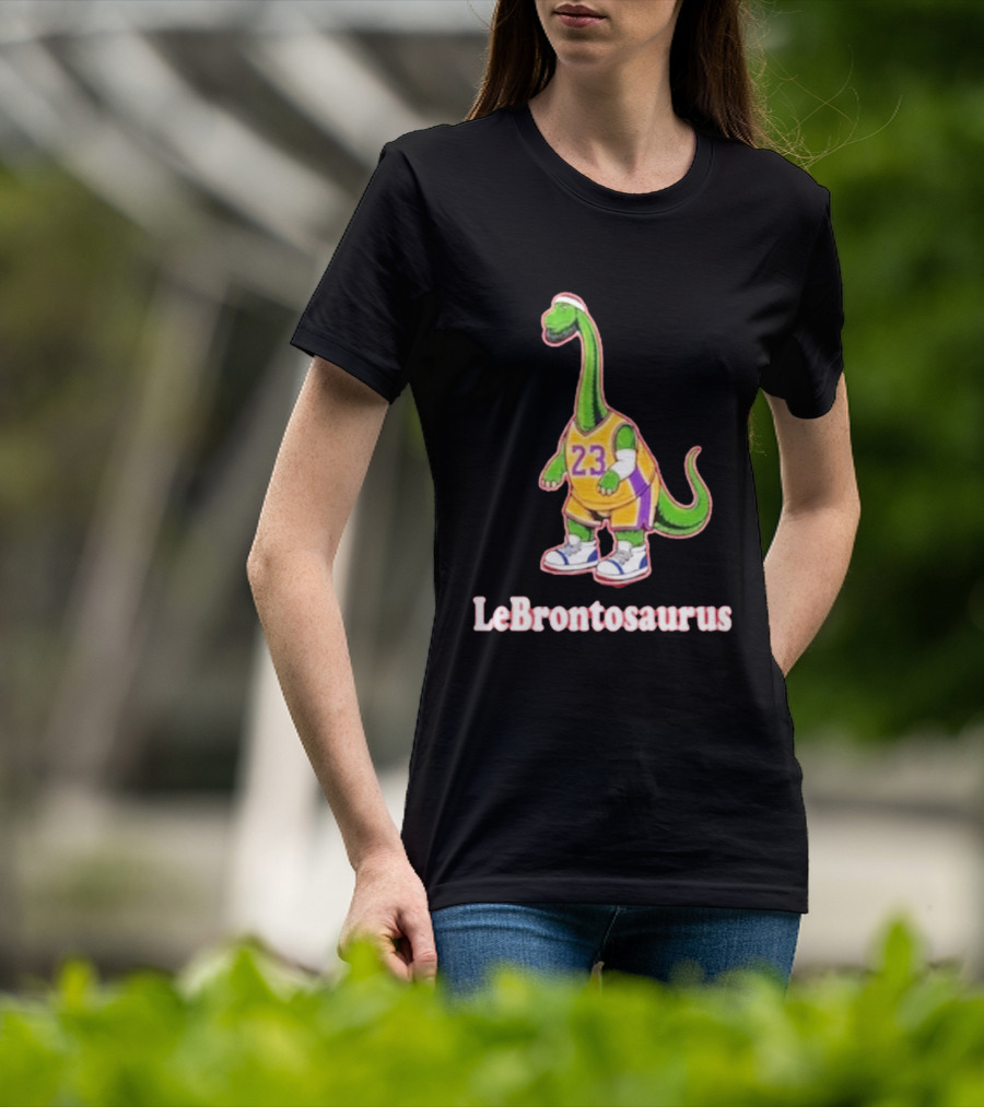 LeBrontosaurus Dinosaur Wearing Jersey 23 Basketball T-Shirt