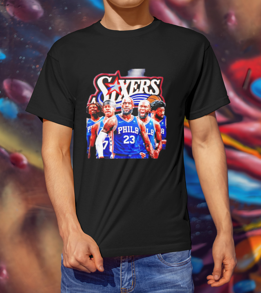 Philadelphia 76ers Star Players PHILA Jersey Sixers Basketball Team T-Shirt