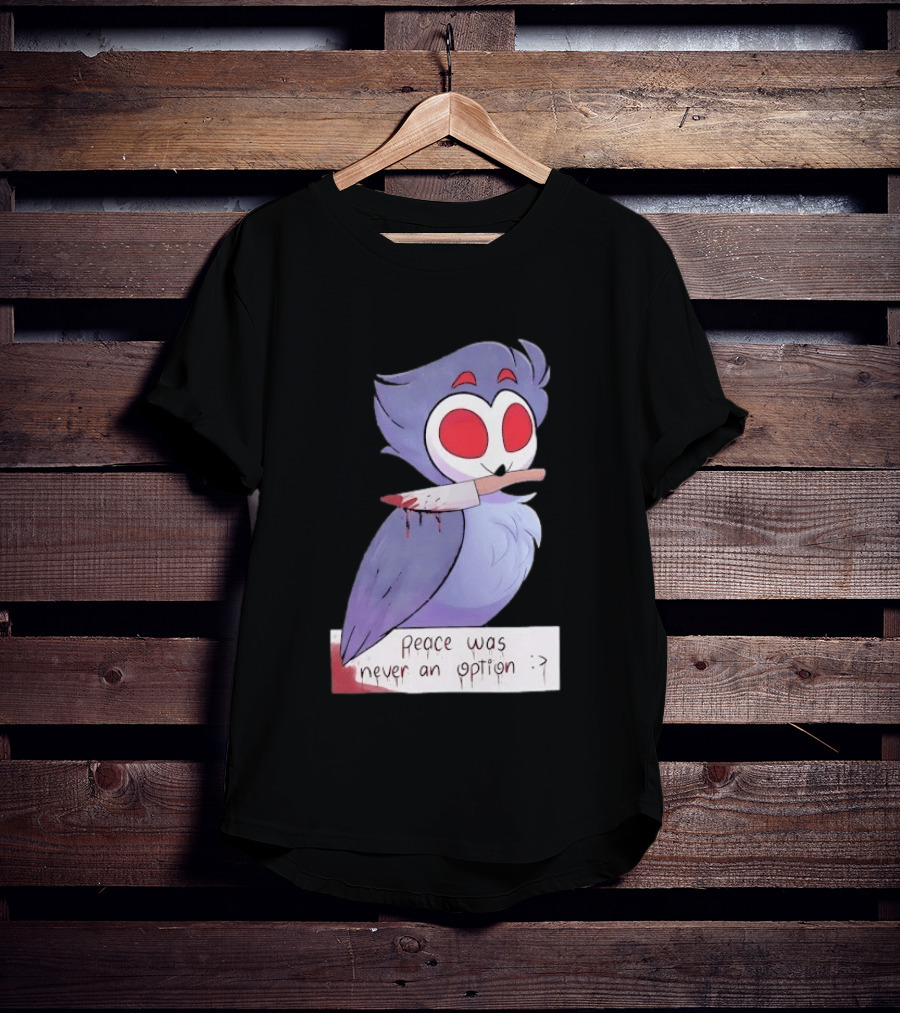 Stolas Helluva Boss Peace Was Never An Option Owl With Knife T-Shirt
