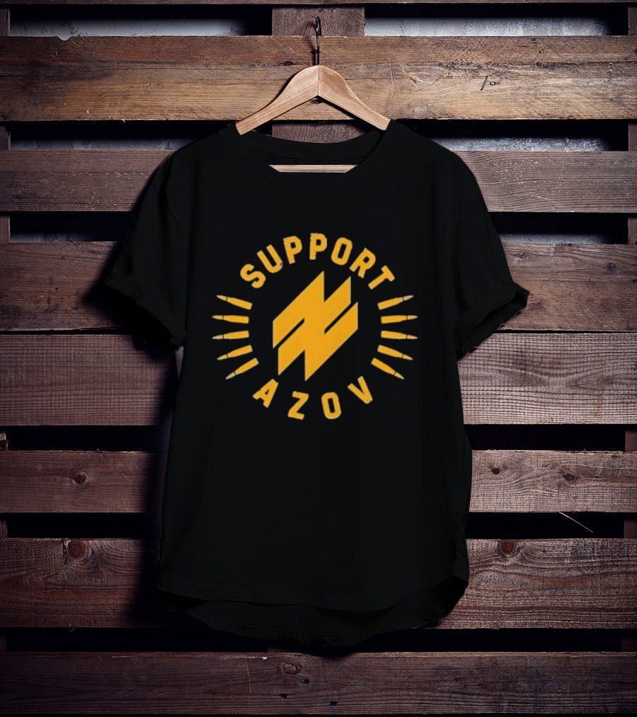 Support Azov Bullet Border T-Shirt