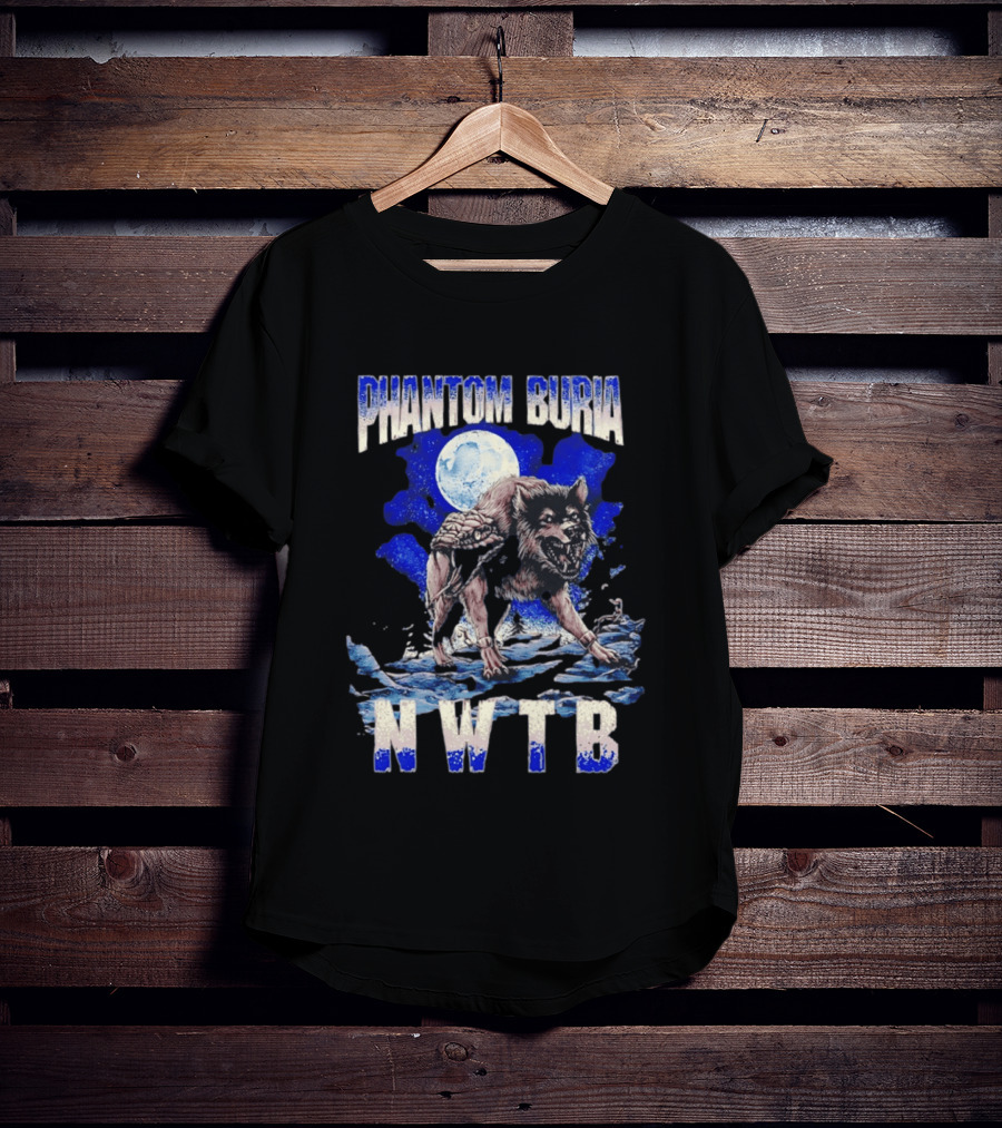Phantom Burial NWTB Wolf And Snake Under Full Moon T-Shirt