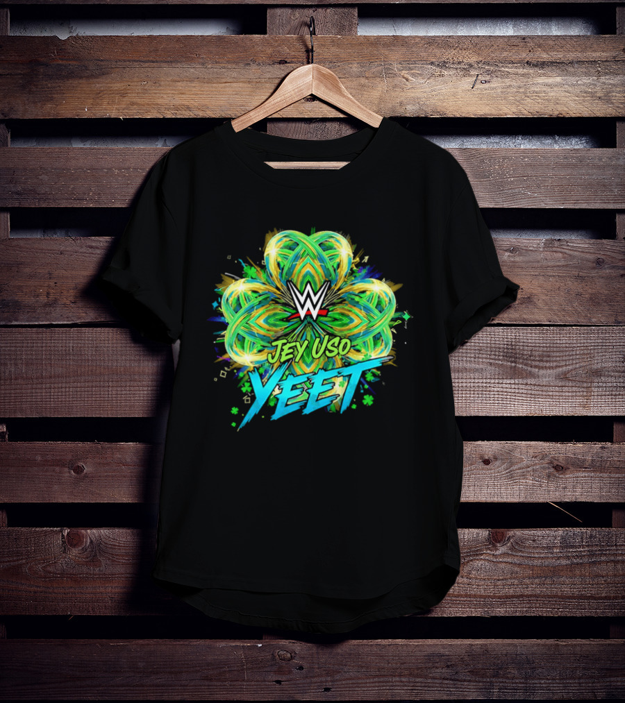 WWE Jey Uso Yeet St Patrick's Day 2026 Clover T-Shirt