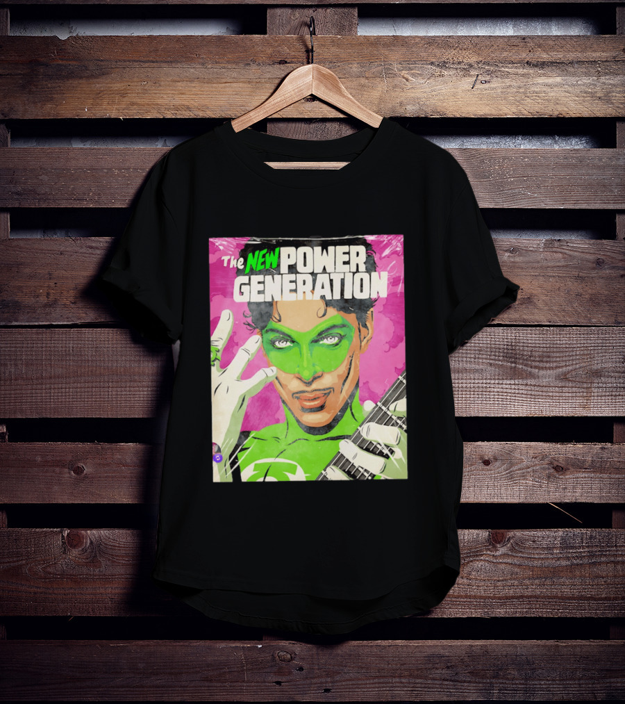 The New Power Generation Prince Green Lantern Guitar Hero T-Shirt