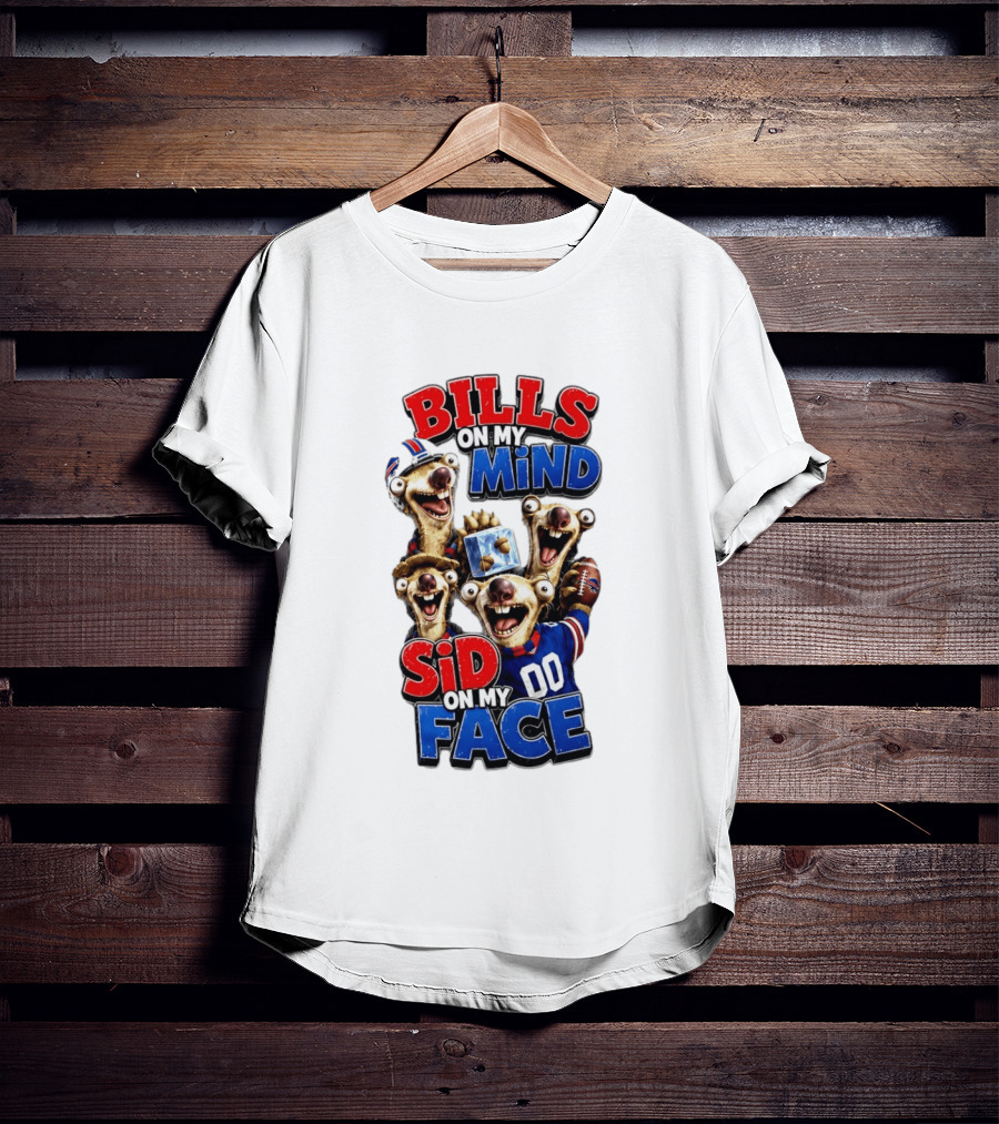 Buffalo Bills On My Mind Funny Sid Character Face Creation T-Shirt