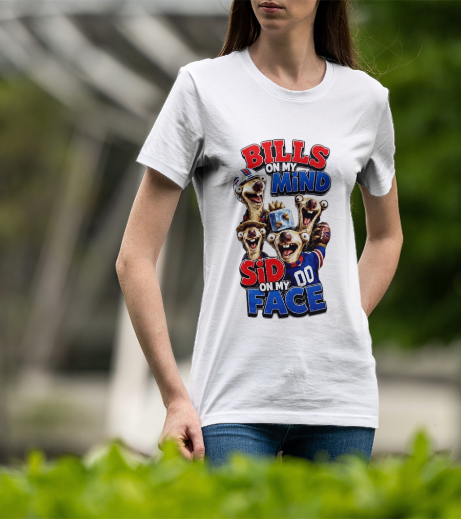 Buffalo Bills On My Mind Funny Sid Character Face Creation T-Shirt