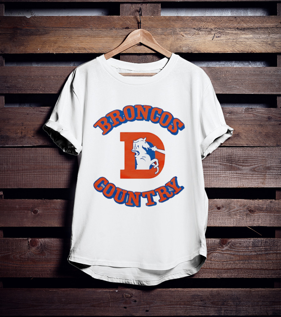 Broncos Country D Letter Horseshoe T-Shirt