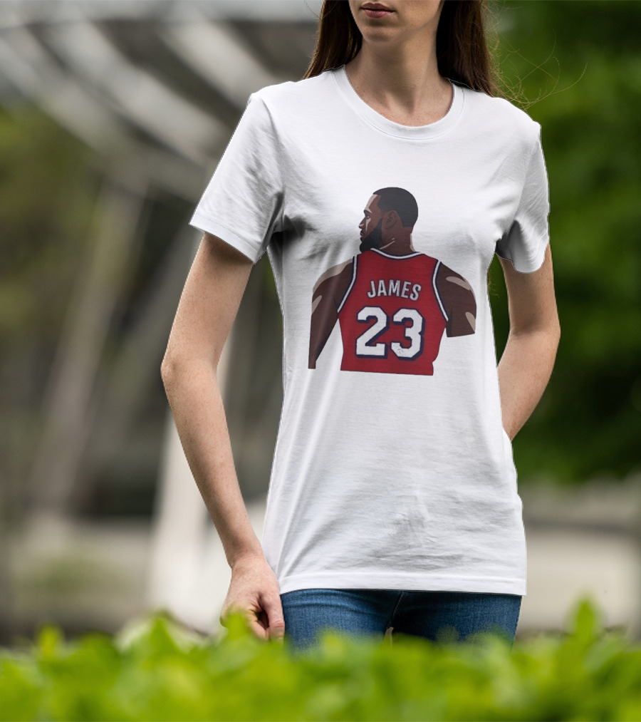 LeBron James 23 Philadelphia 76ers NBA Basketball Lakers Jersey T-Shirt