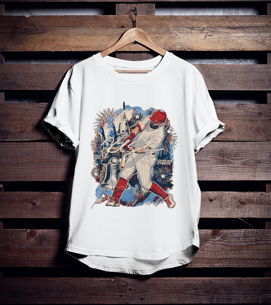 Philadelphia Phillies Kyle Schwarber 2026 MLB All Star Fireworks Philly Liberty Bell T-Shirt