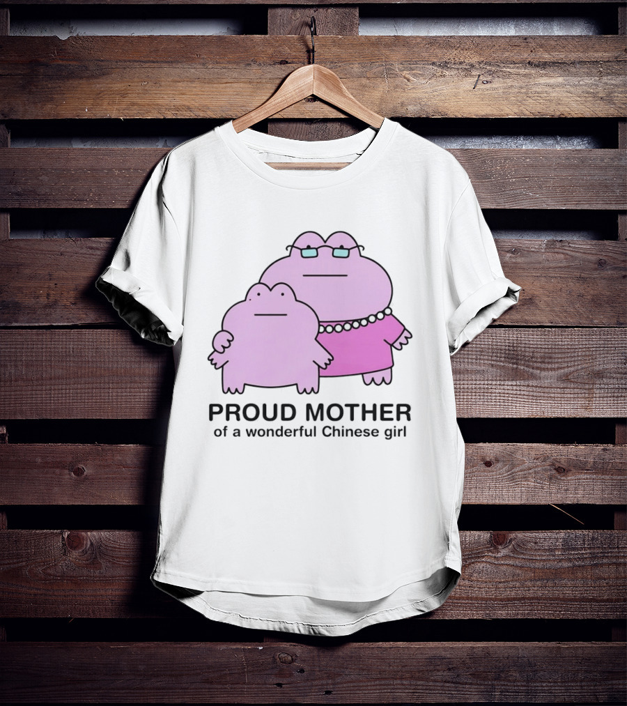 Proud Mother Of A Wonderful Chinese Girl Cartoon Characters T-Shirt