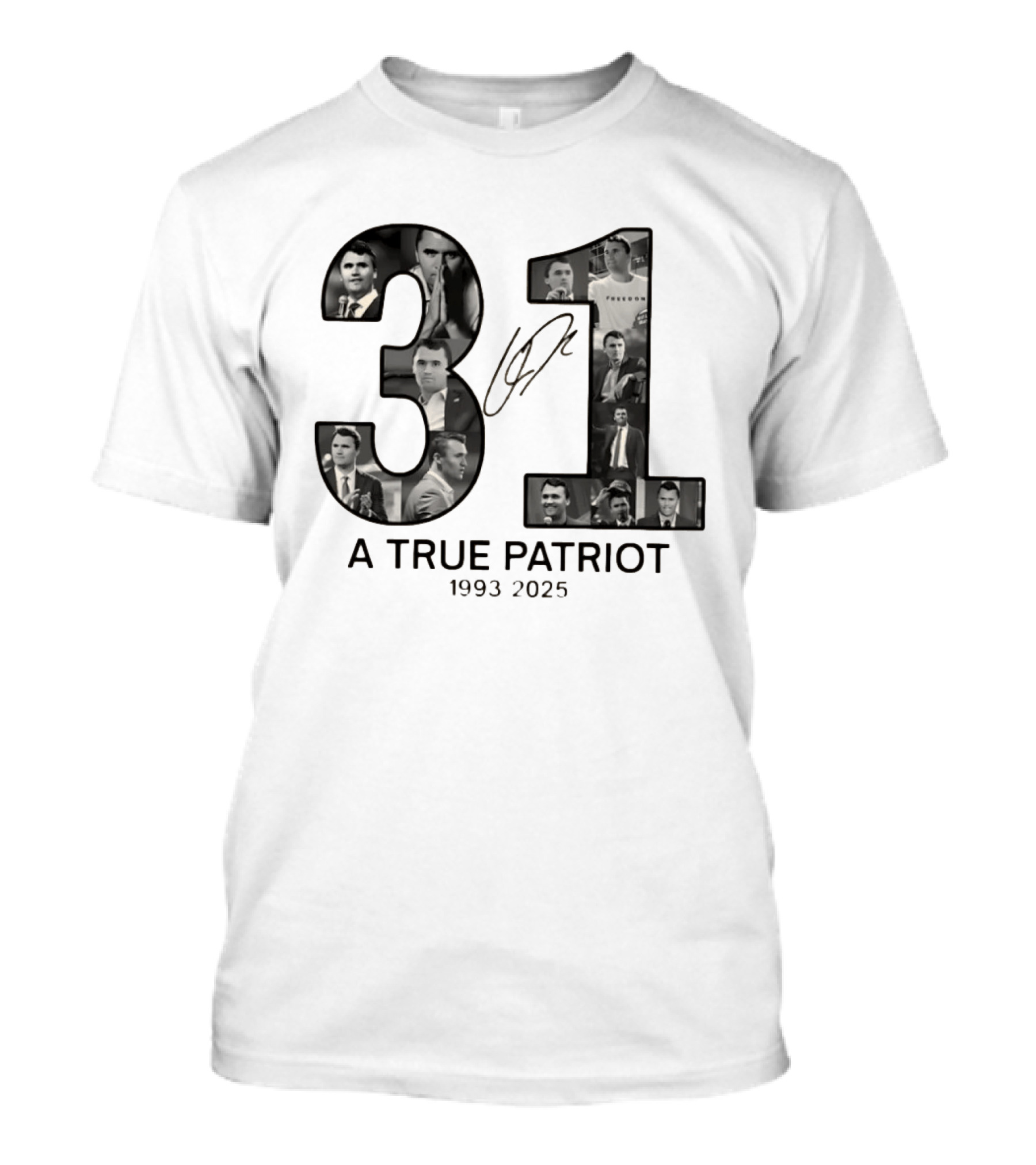 Thank You Charlie Kirk 31 A True Patriot 1993 2025 T-Shirt