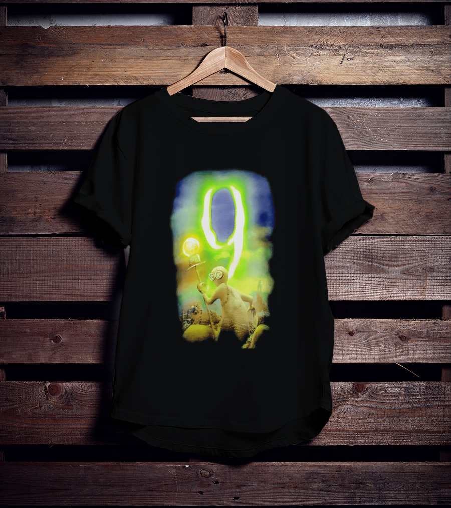 9 Movie Iconic Character With Light Bulb Staff And Gas Mask T-Shirt
