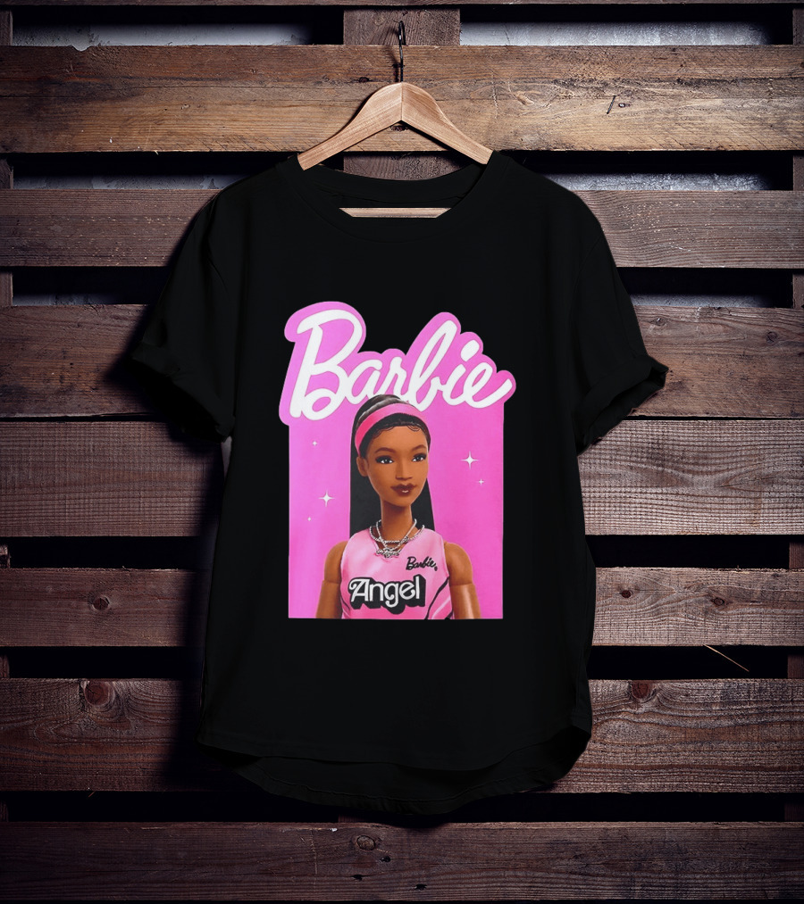 Angel Reese Barbie Doll Basketball Jersey Pink T-Shirt