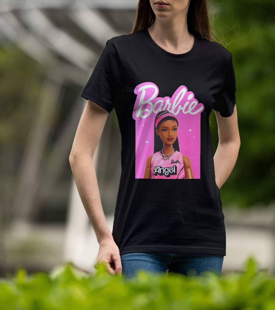 Angel Reese Barbie Doll Basketball Jersey Pink T-Shirt