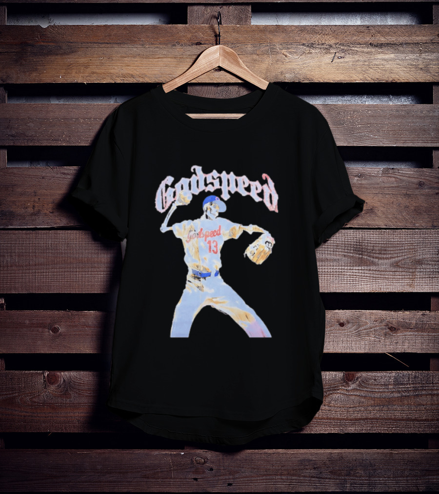 Godspeed Skeleton 13 Pitching Baseball Chicago Cubs T-Shirt
