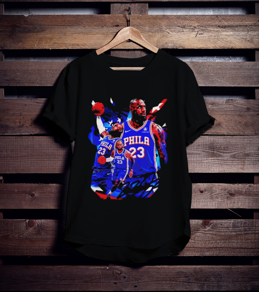 LeBron James Phila 23 Philadelphia 76ers Dunking Crypto Com T-Shirt