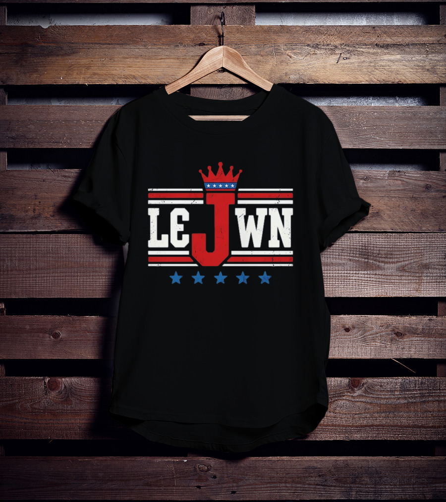 Philadelphia 76ers LeJWN NBA Crown Stars T-Shirt
