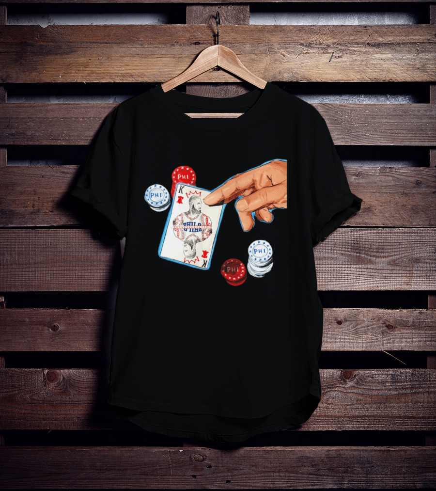 Philadelphia 76ers King Playing Card LeBron James The Last Hand T-Shirt