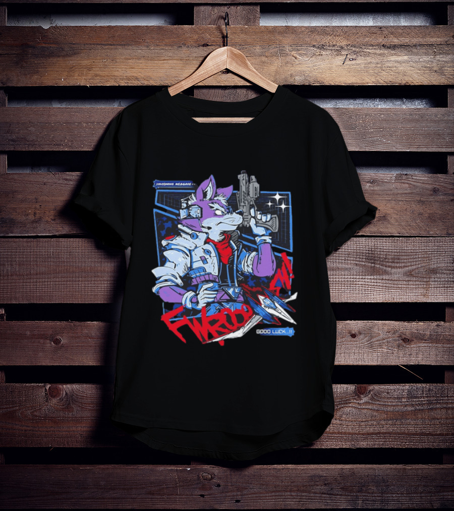 Incoming Message Fwooom Good Luck Star Fox Gaming T-Shirt