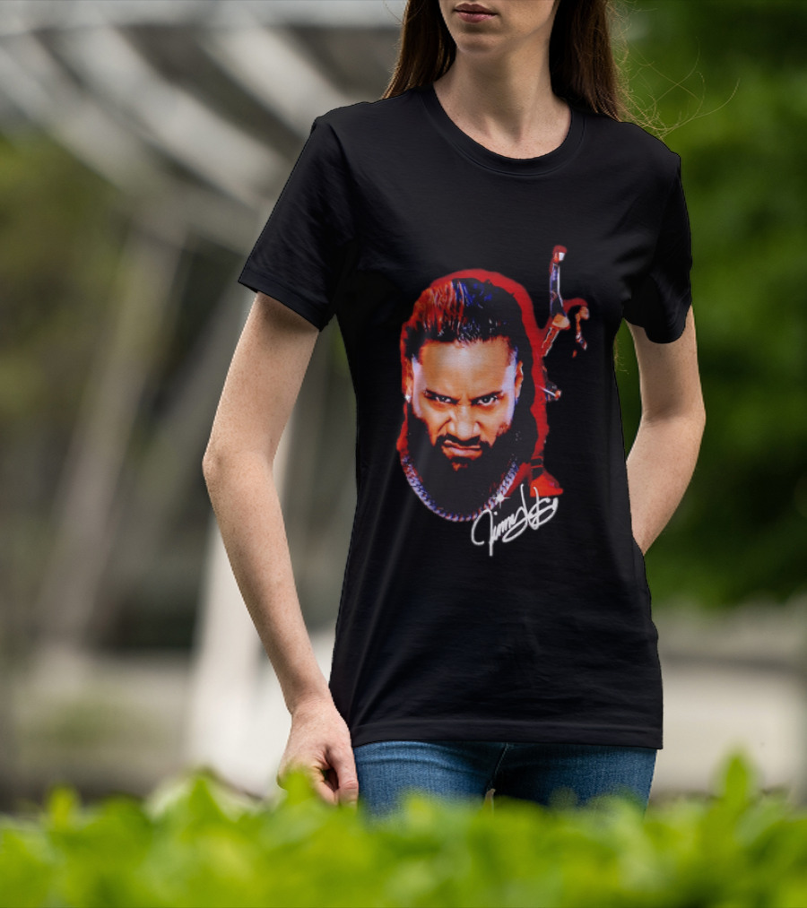 Jimmy Uso Autograph Pointing Sky WWE T-Shirt