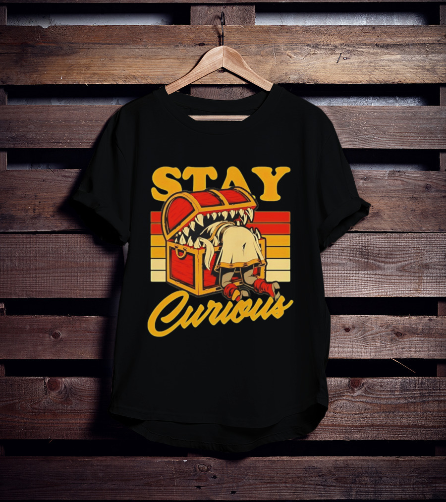 Stay Curious Mimic Dungeons And Dragons Role Playing Game T-Shirt