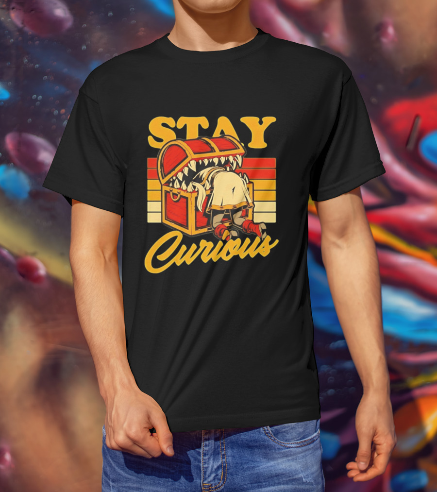 Stay Curious Mimic Dungeons And Dragons Role Playing Game T-Shirt