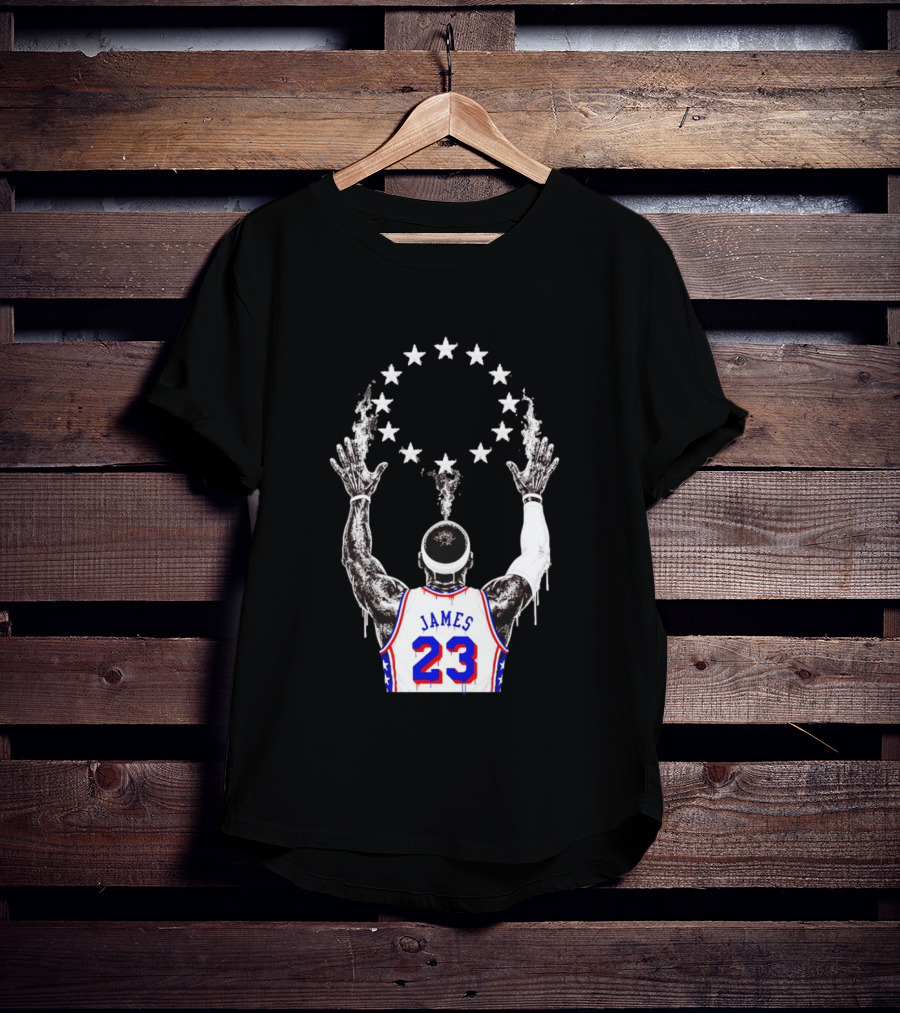 LeBron James 23 Philadelphia 76ers Starry T-Shirt