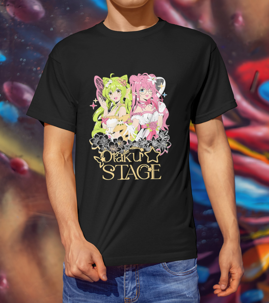 Otaku Stage Inanna Bell Lily Pichu Anime Characters Pastel Aesthetic T-Shirt