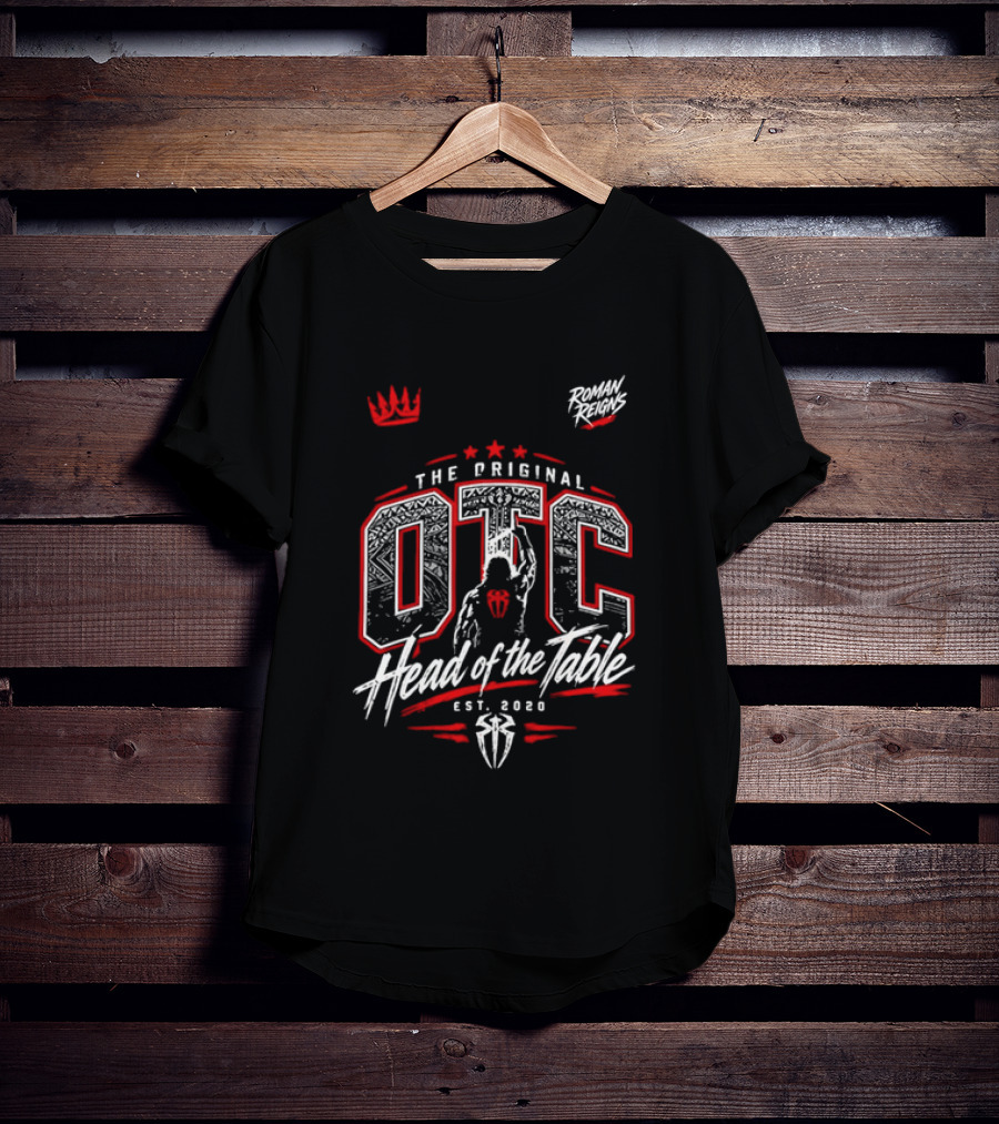 Roman Reigns The Original OTC Head Of The Table EST 2020 Crown Stars T-Shirt