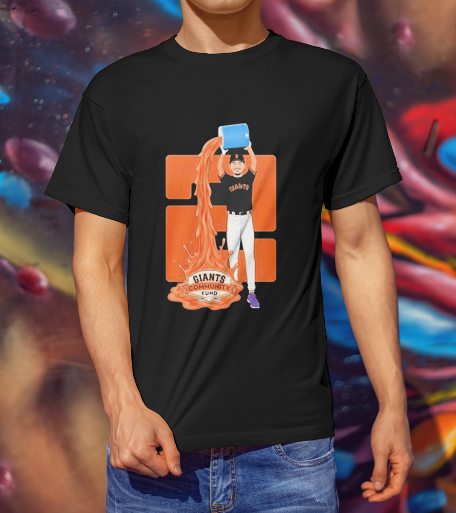 San Francisco Giants Community Fund Player Orange Bucket Splash T-Shirt