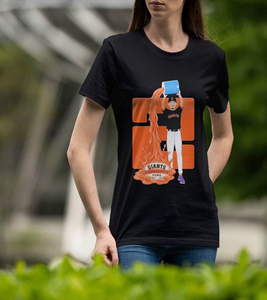 San Francisco Giants Community Fund Player Orange Bucket Splash T-Shirt
