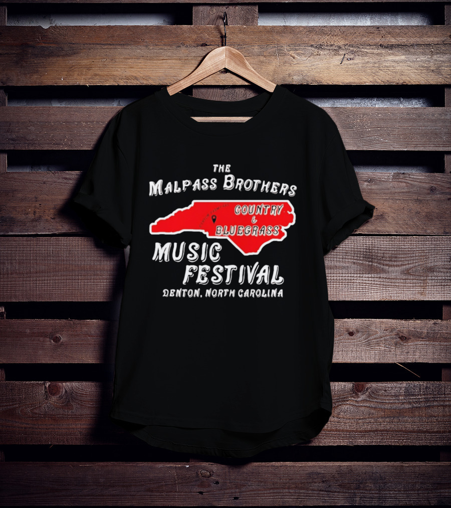 The Malpass Brothers Country Bluegrass Music Festival Denton North Carolina T-Shirt