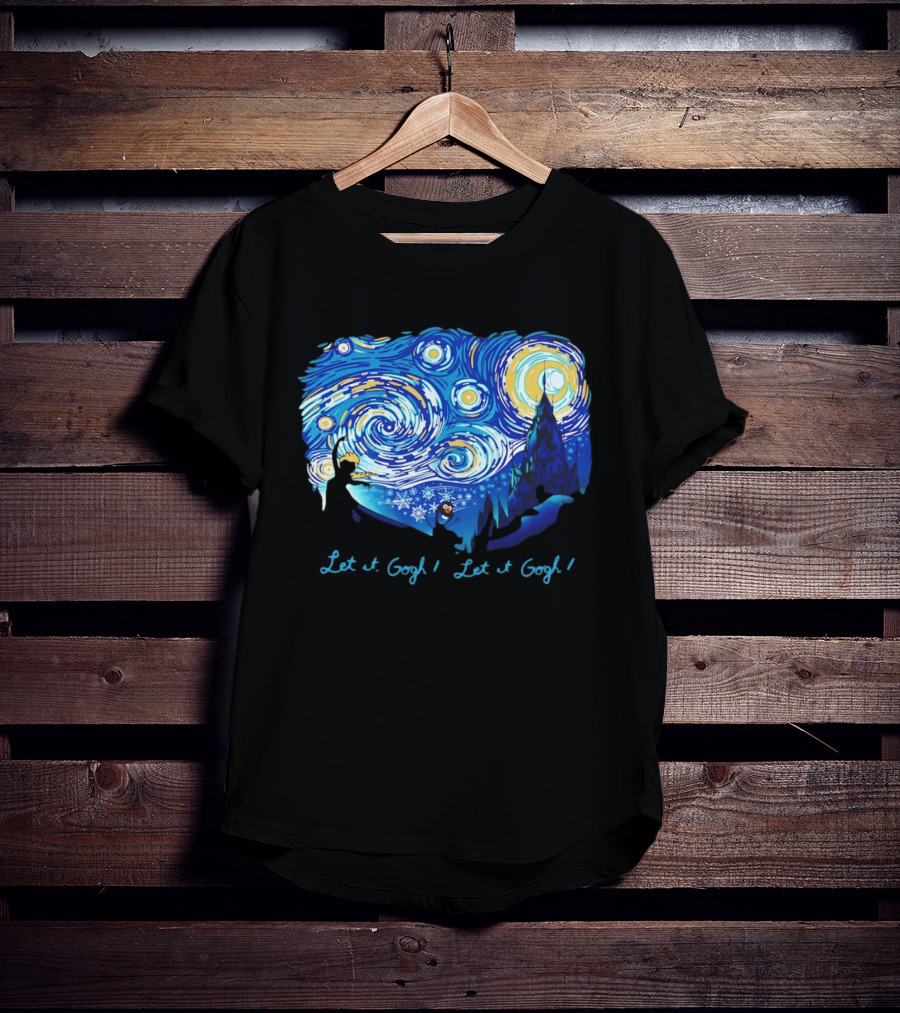 Van Gogh's Starry Night Let It Gogh Frozen T-Shirt