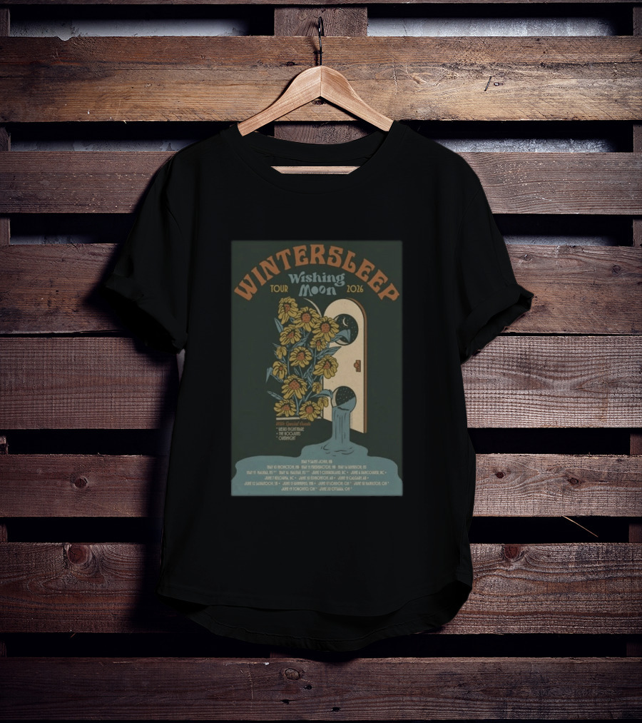 Wintersleep Wishing Moon Tour 2026 Sunflowers Special Guests Dates T-Shirt