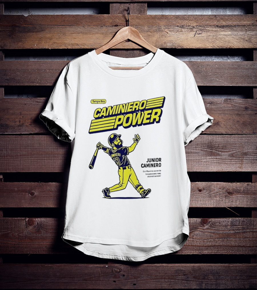 Junior Caminero Tampa Bay Caminero Power Baseball 13 T-Shirt