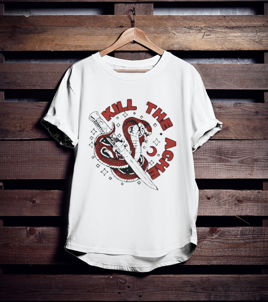 Kill The Ache Snake Knife Crescent Moon Stars T-Shirt