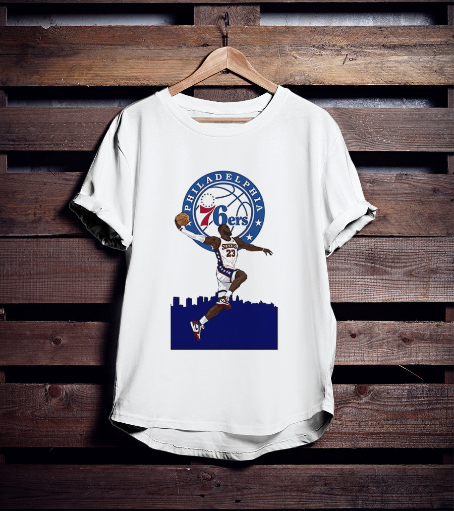 Philadelphia 76ers LeBron James Fly Guy Basketball 6ers T-Shirt