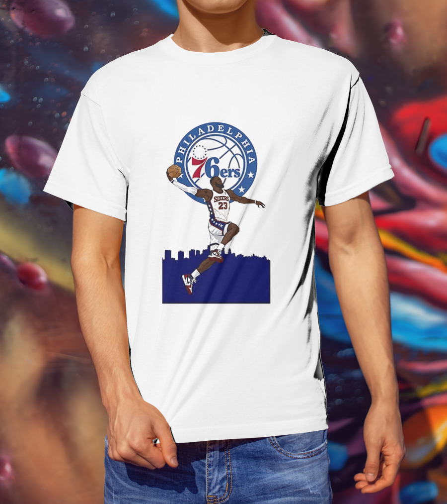 Philadelphia 76ers LeBron James Fly Guy Basketball 6ers T-Shirt