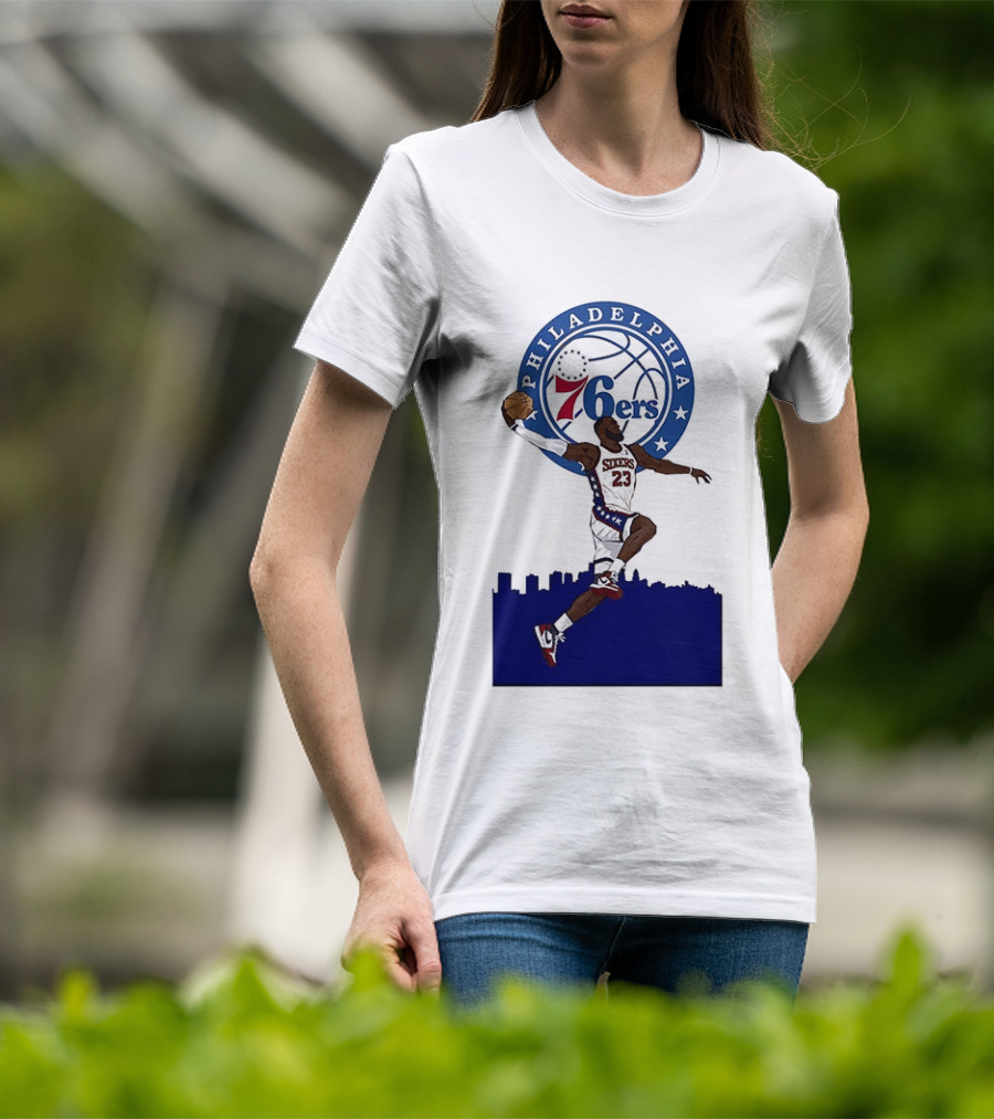Philadelphia 76ers LeBron James Fly Guy Basketball 6ers T-Shirt