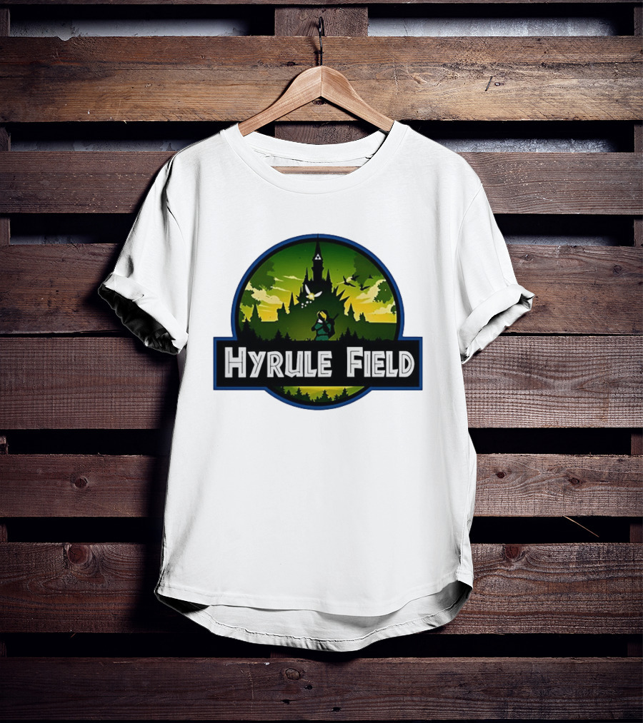 Hyrule Field Link Legend Of Zelda Jurassic Park Fusion T-Shirt