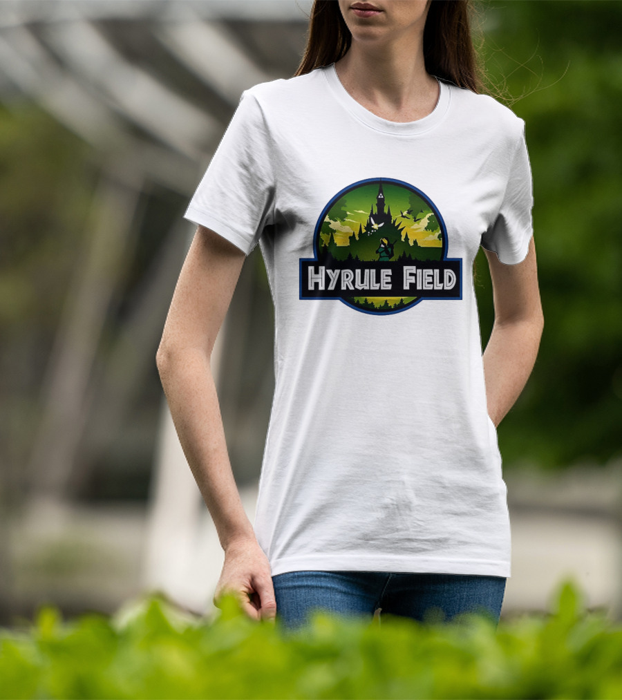 Hyrule Field Link Legend Of Zelda Jurassic Park Fusion T-Shirt