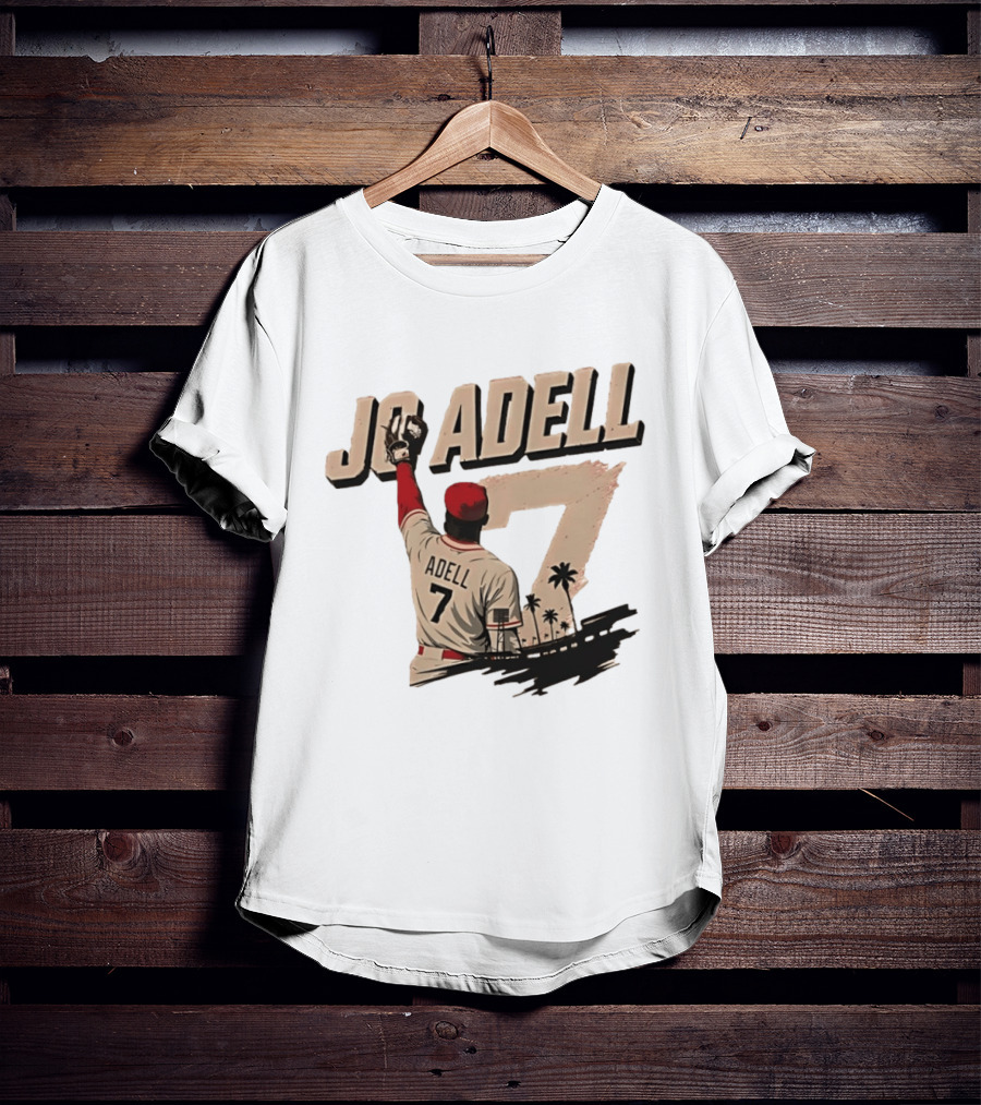 Los Angeles Angels Jo Adell Number 7 Baseball Sports Palm Trees T-Shirt