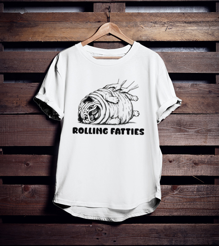 Pug Burrito Rolling Fatties Fun T-Shirt