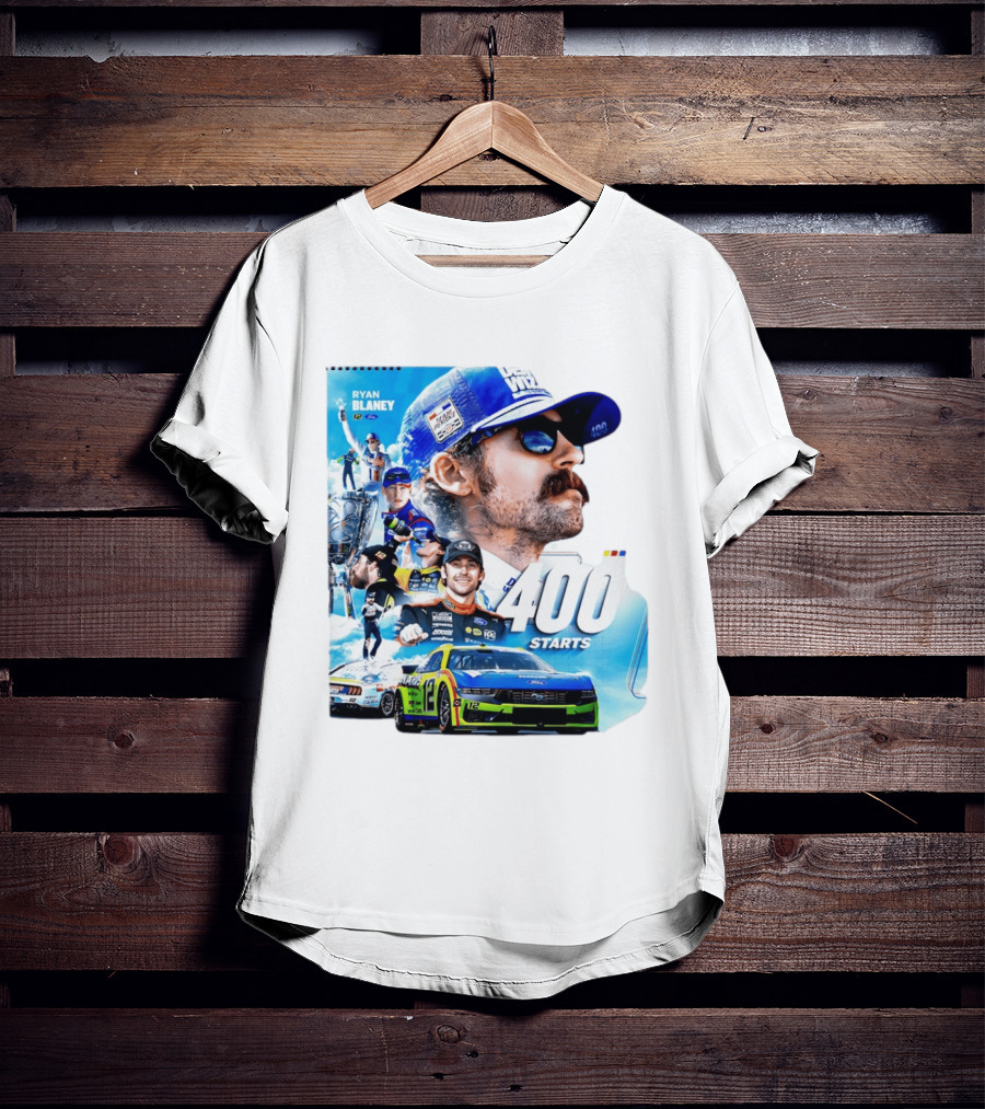 Ryan Blaney 400 Starts Team Penske NASCAR Racing Achievement 2026 T-Shirt