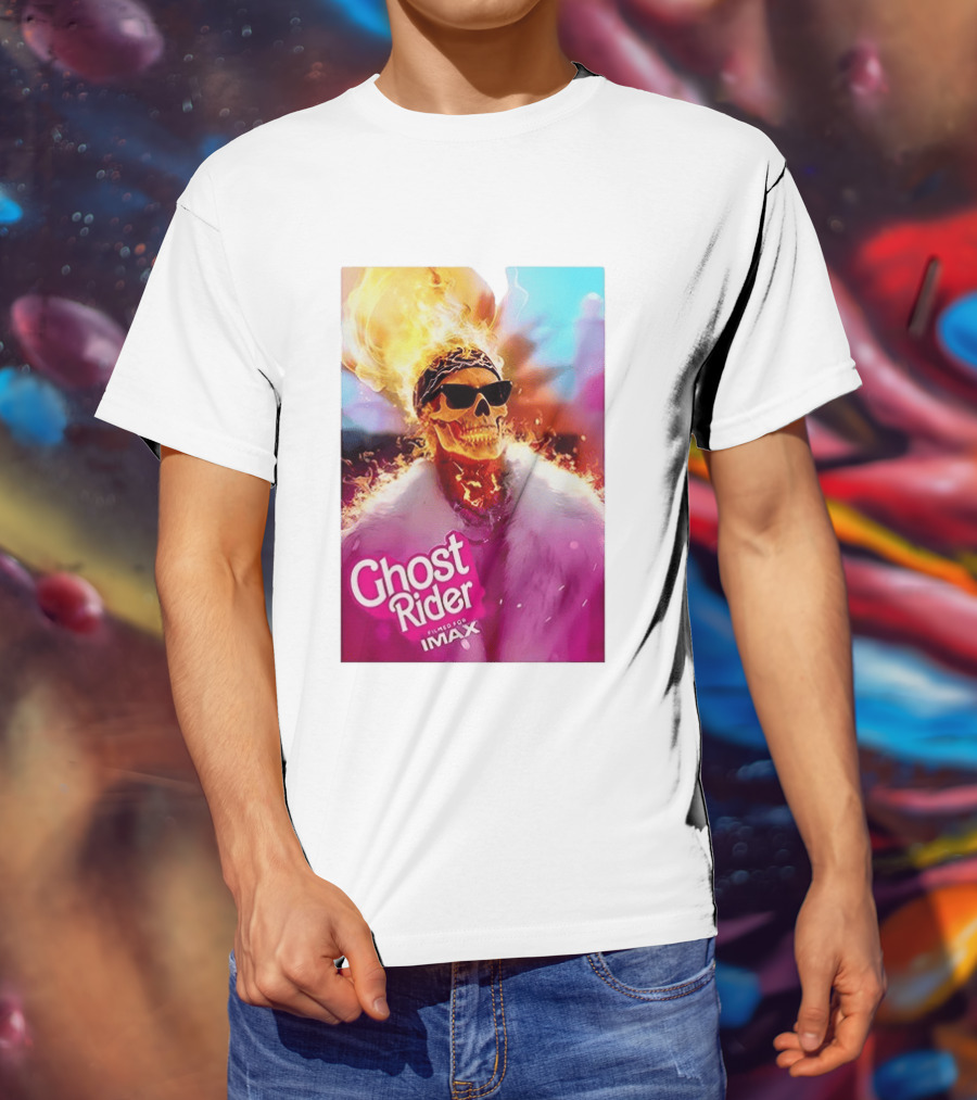 Ghost Rider Filmed For IMAX Flaming Skull T-Shirt